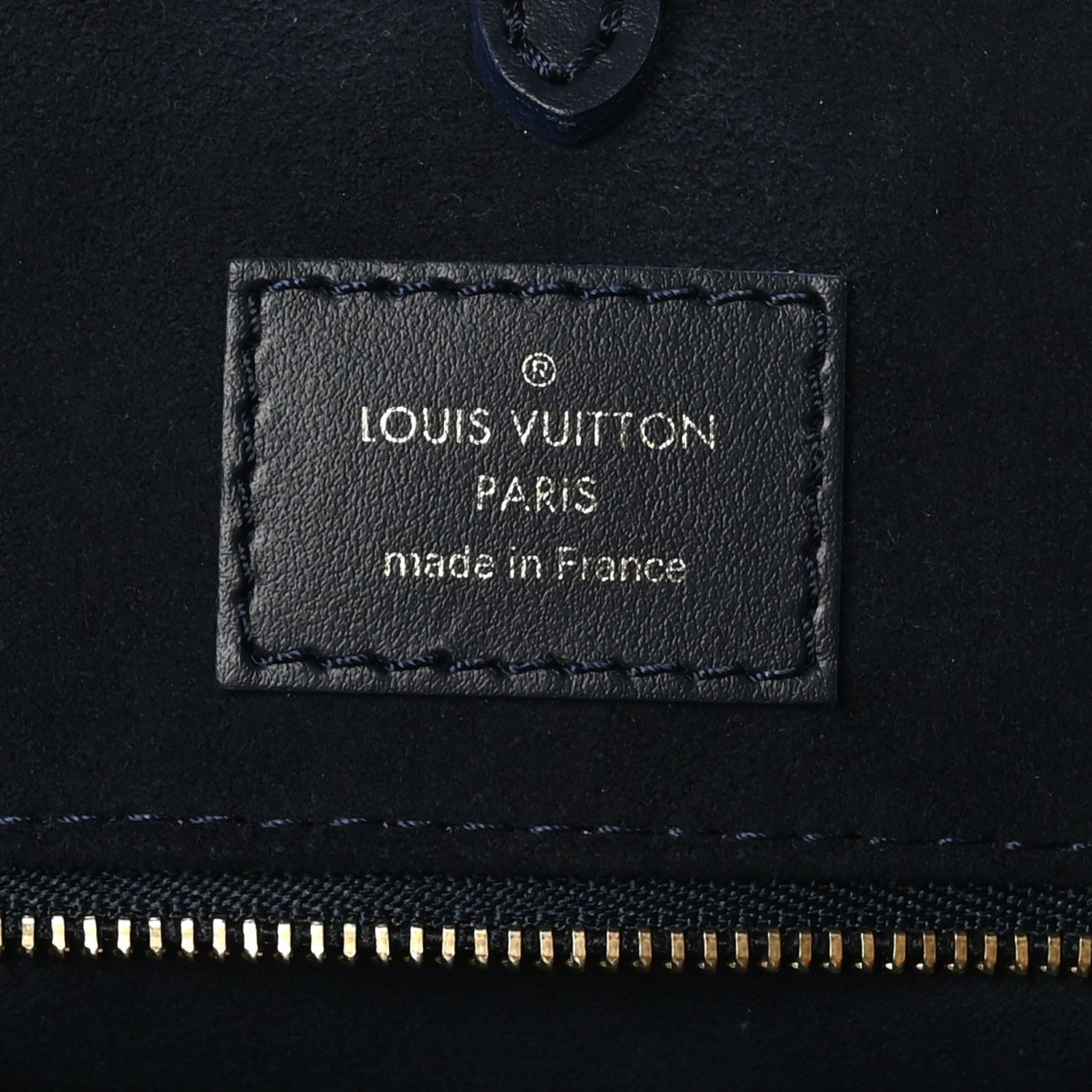 Louis Vuitton Grained Calfskin Nautical Onthego MM Navy Blue 6 of 9