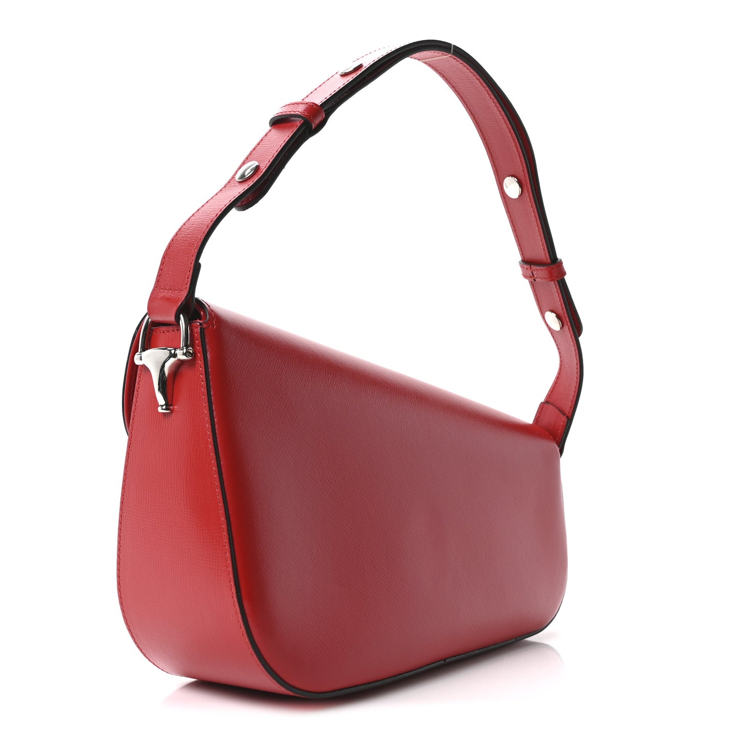 Demetra Small Horsebit 1955 Asymmetric Shoulder Bag New Cherry Red