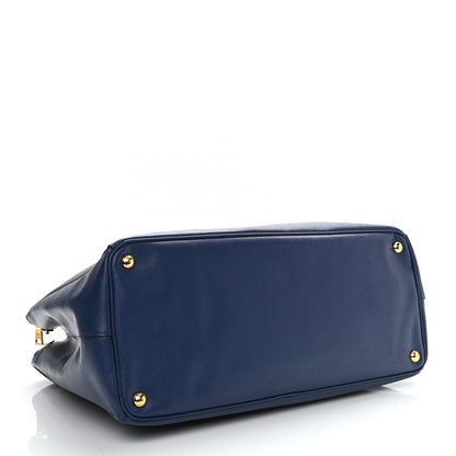 Prada Saffiano Lux Extra Large Galleria Double Zip Tote Bluette 4 of 10