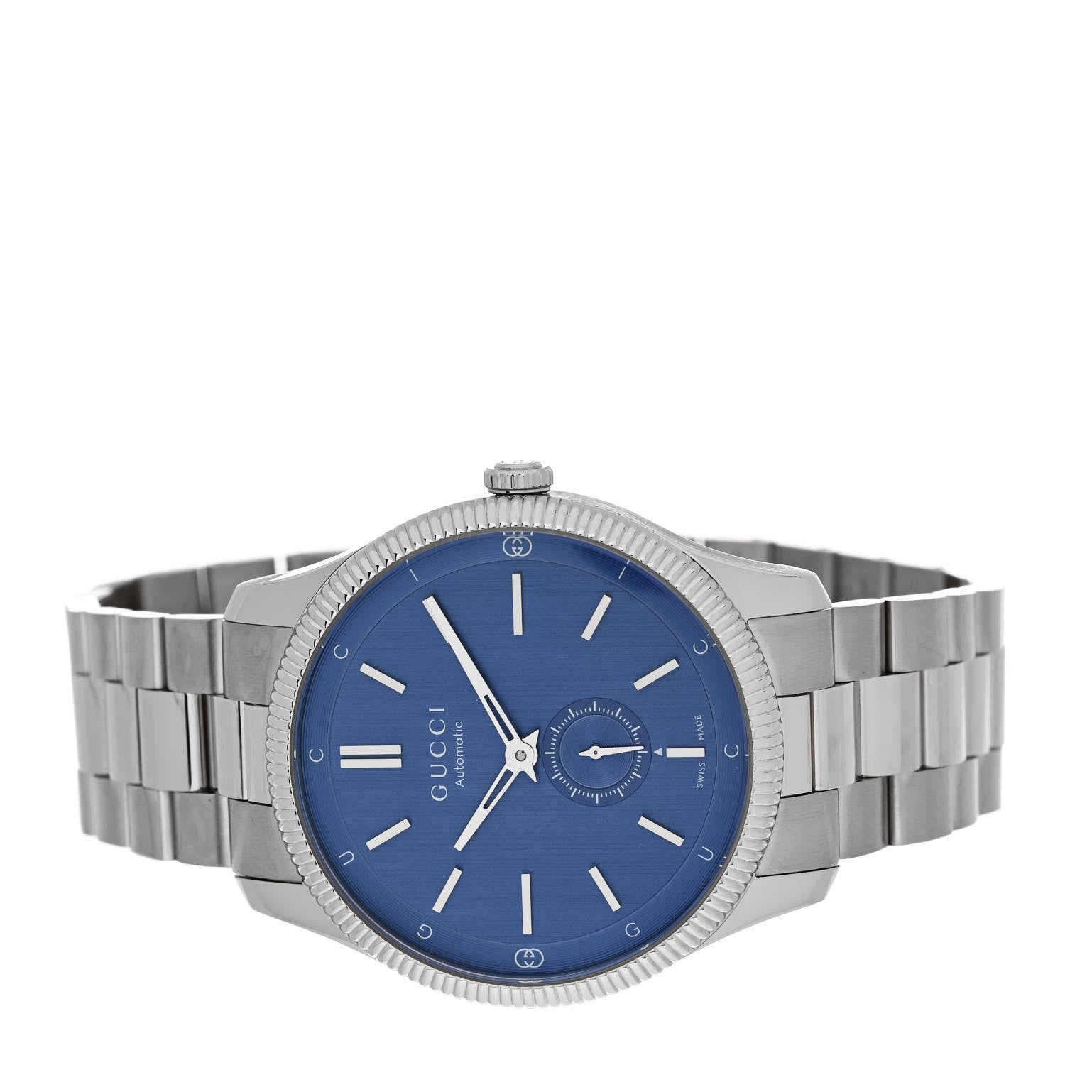 Gucci Stainless Steel 40mm G-Timeless Automatic Watch Blue 2 of 4