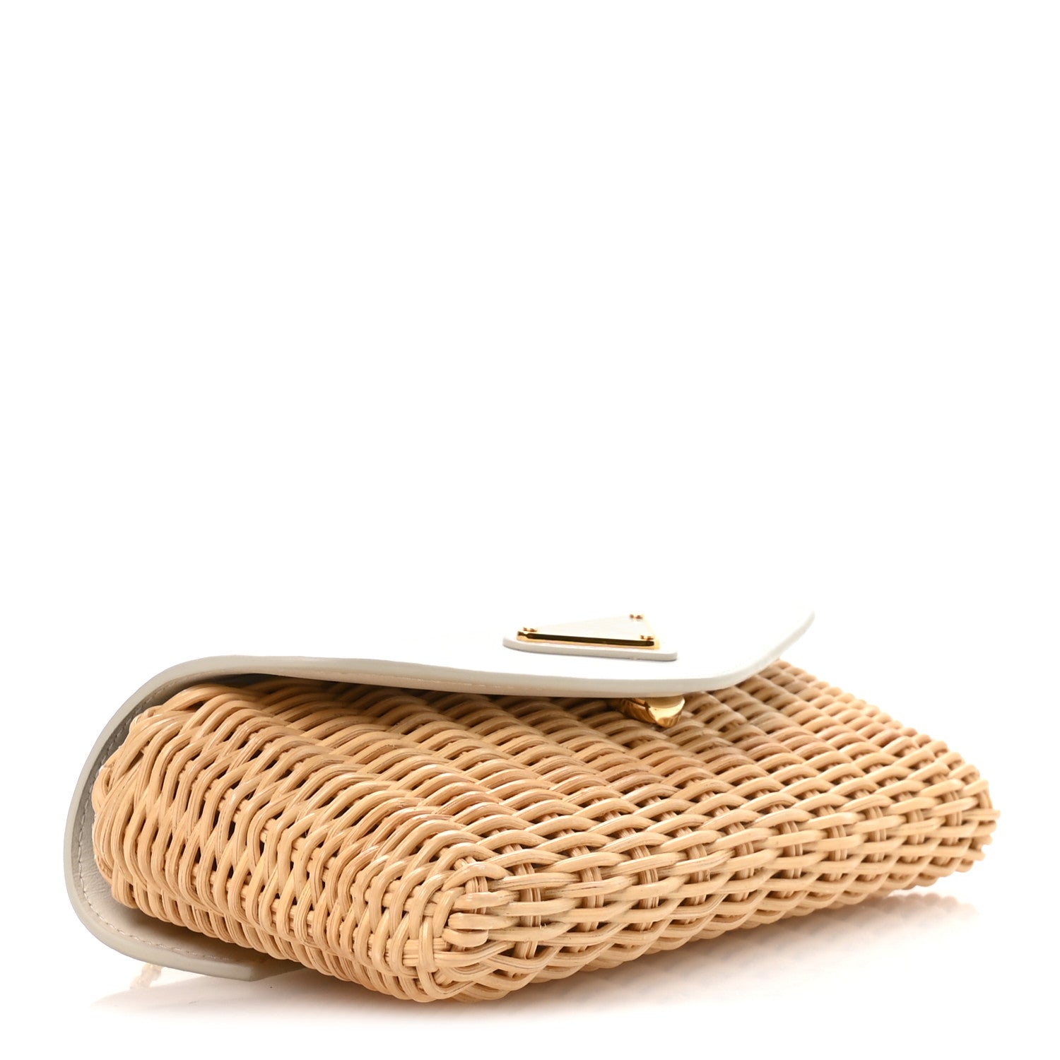 Prada Midollino City Calfskin Mini Bag Naturale White 4 of 11