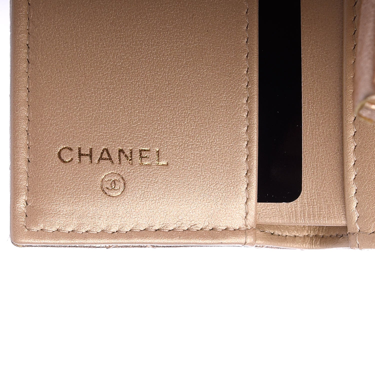 Chanel Metallic Lambskin Quilted Small Flap Wallet Gold 6 of 7