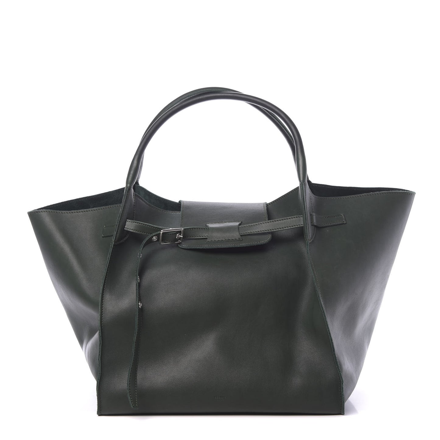 Smooth Calfskin Medium Big Bag Dark Green