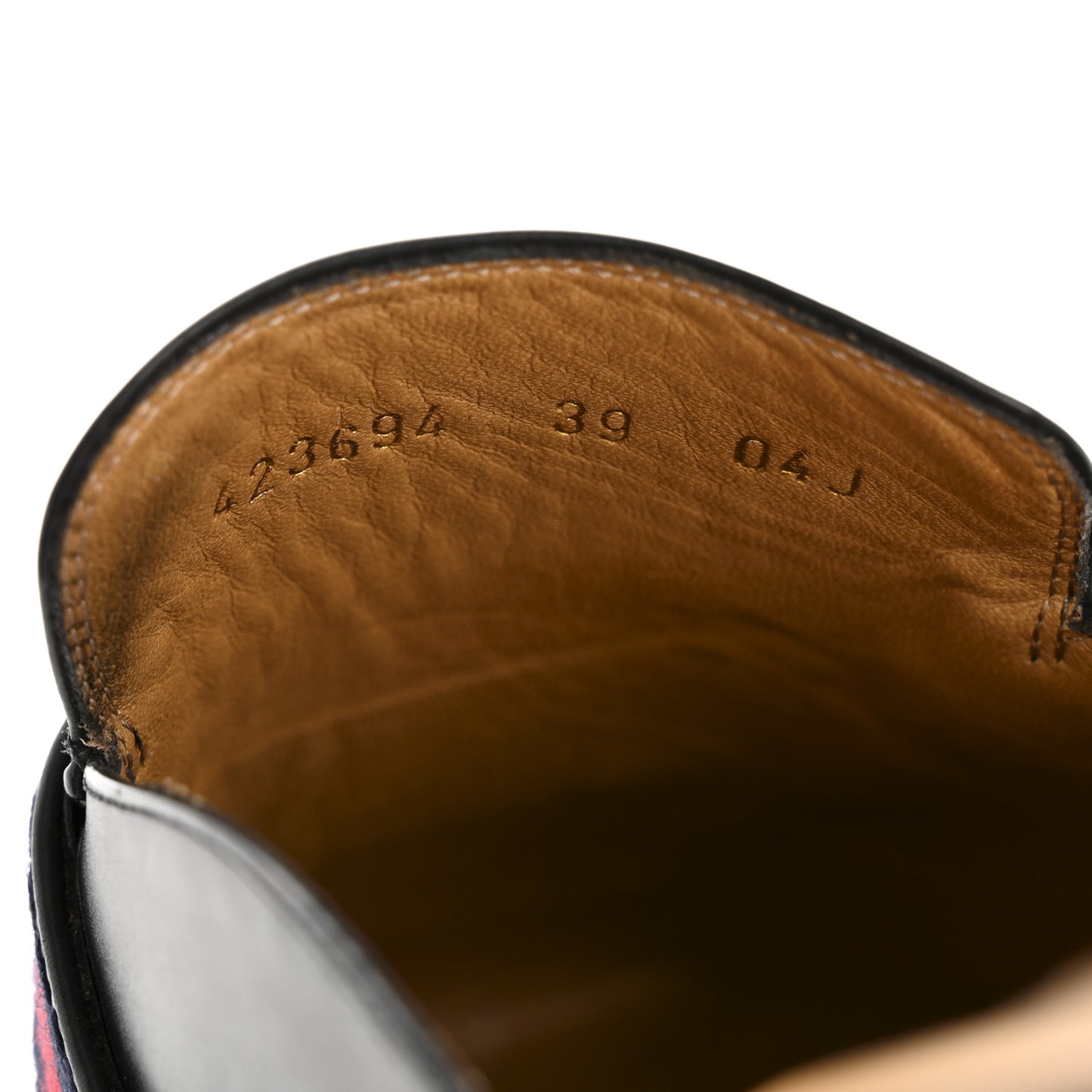 Calfskin Web Womens Peyton GG Slippers 39 Black