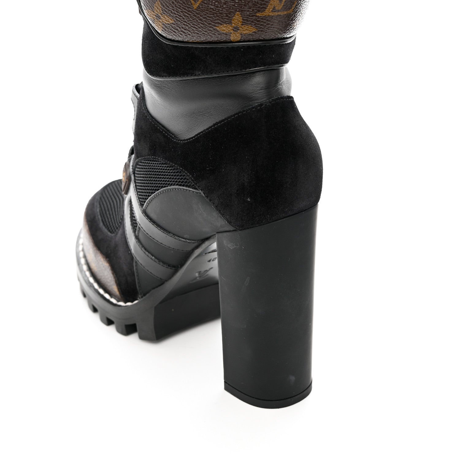 Louis Vuitton Suede Calfskin Monogram Star Trail Ankle Boots 40 Black 14 of 14