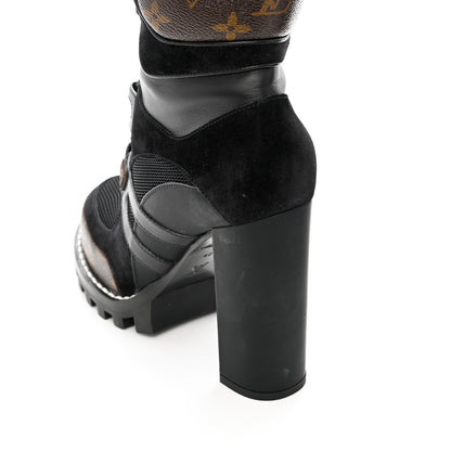 Louis Vuitton Suede Calfskin Monogram Star Trail Ankle Boots 40 Black 14 of 14