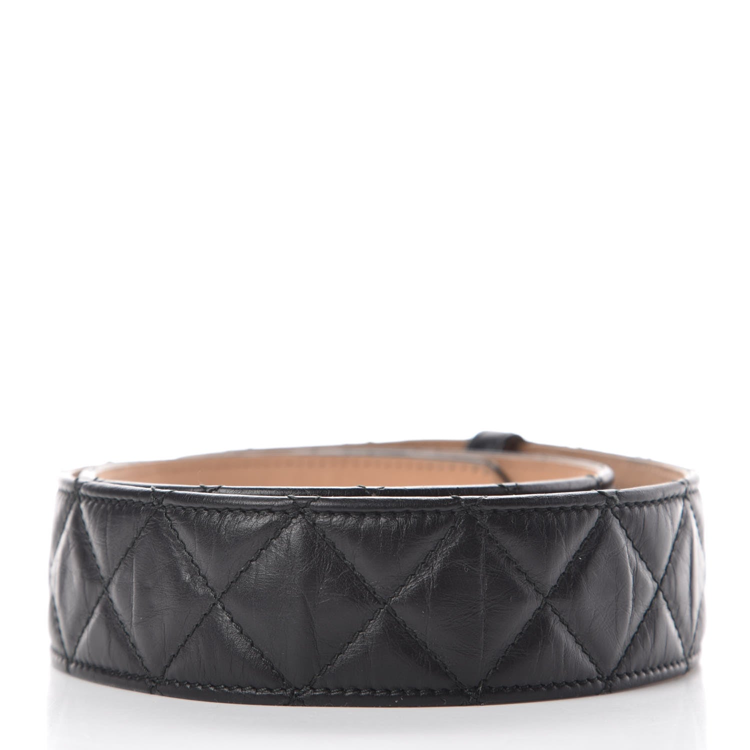 Chanel Aged Calfskin Quilted Reissue Belt 75 30 Black 3 of 10