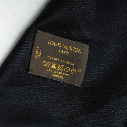 Louis Vuitton Silk Wool Monogram Shawl Black 5 of 7
