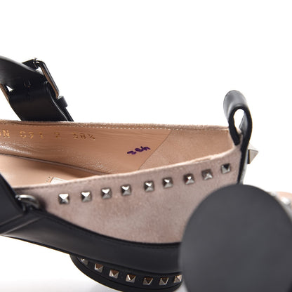 Valentino Garavani Suede Soul Rockstud Strappy Ballerina Flats 38.5 Poudre Black 10 of 11