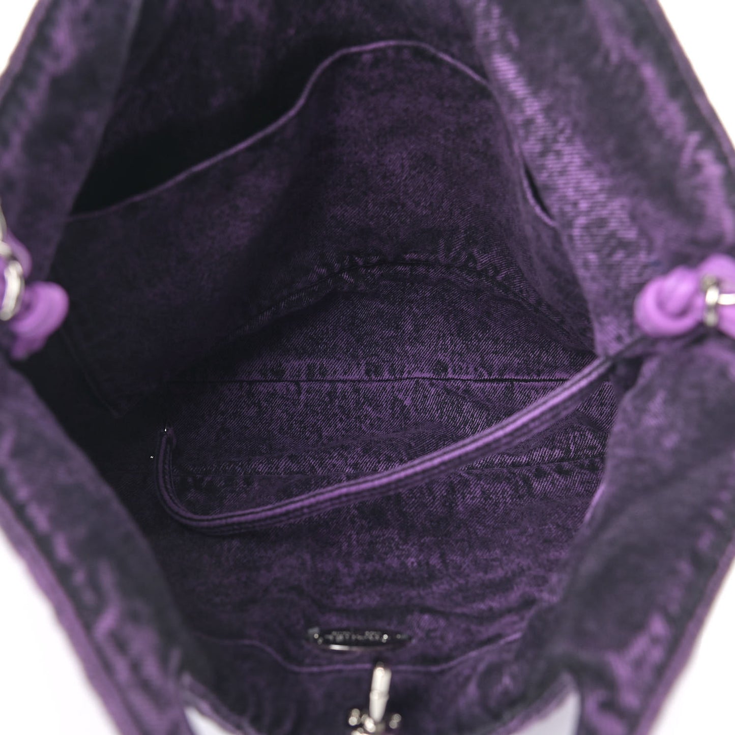Denim Quilted Large 31 Denimpression Shopping Bag Purple Black
