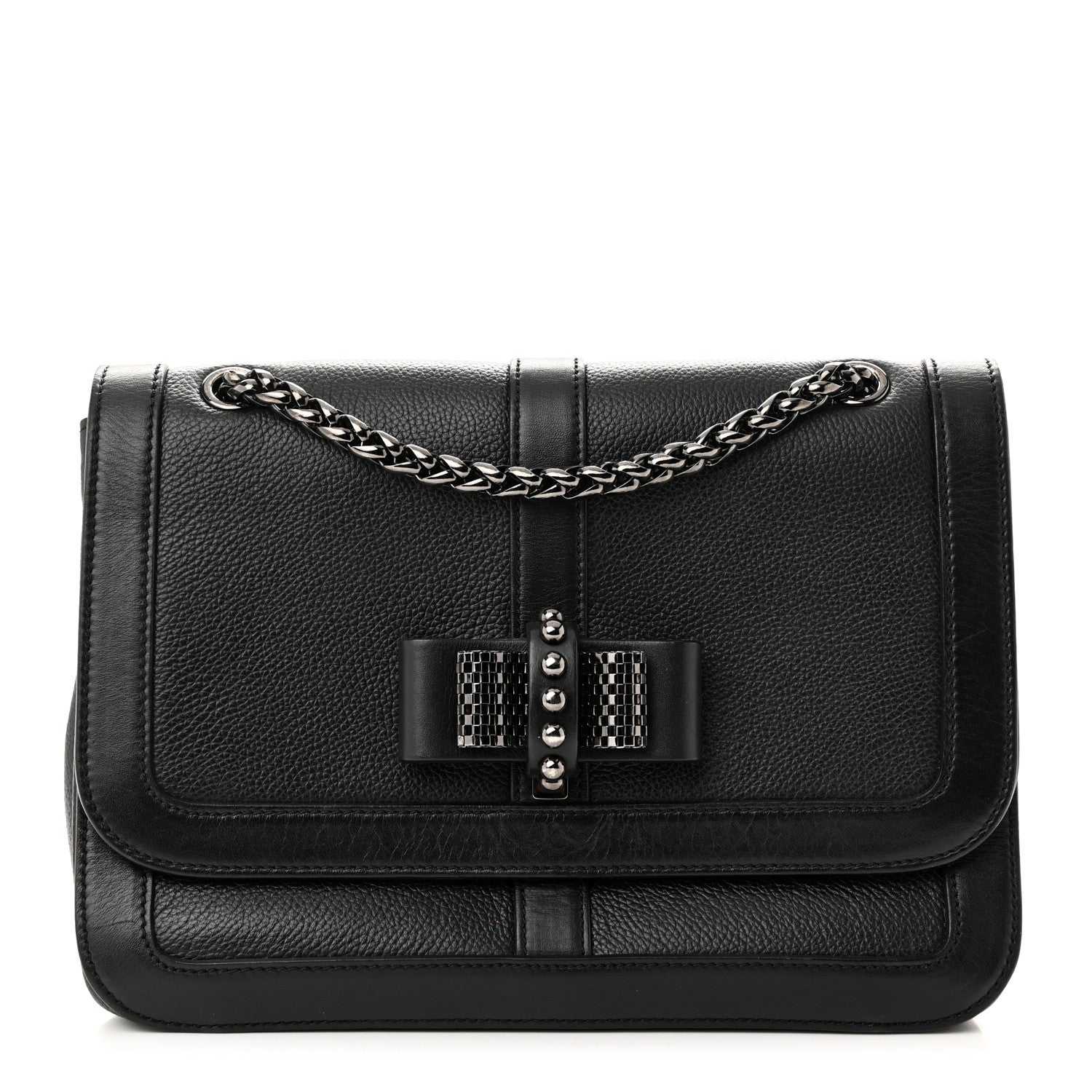 Christian Louboutin Calfskin Small Sweet Charity NV Shoulder Bag Black 1 of 9