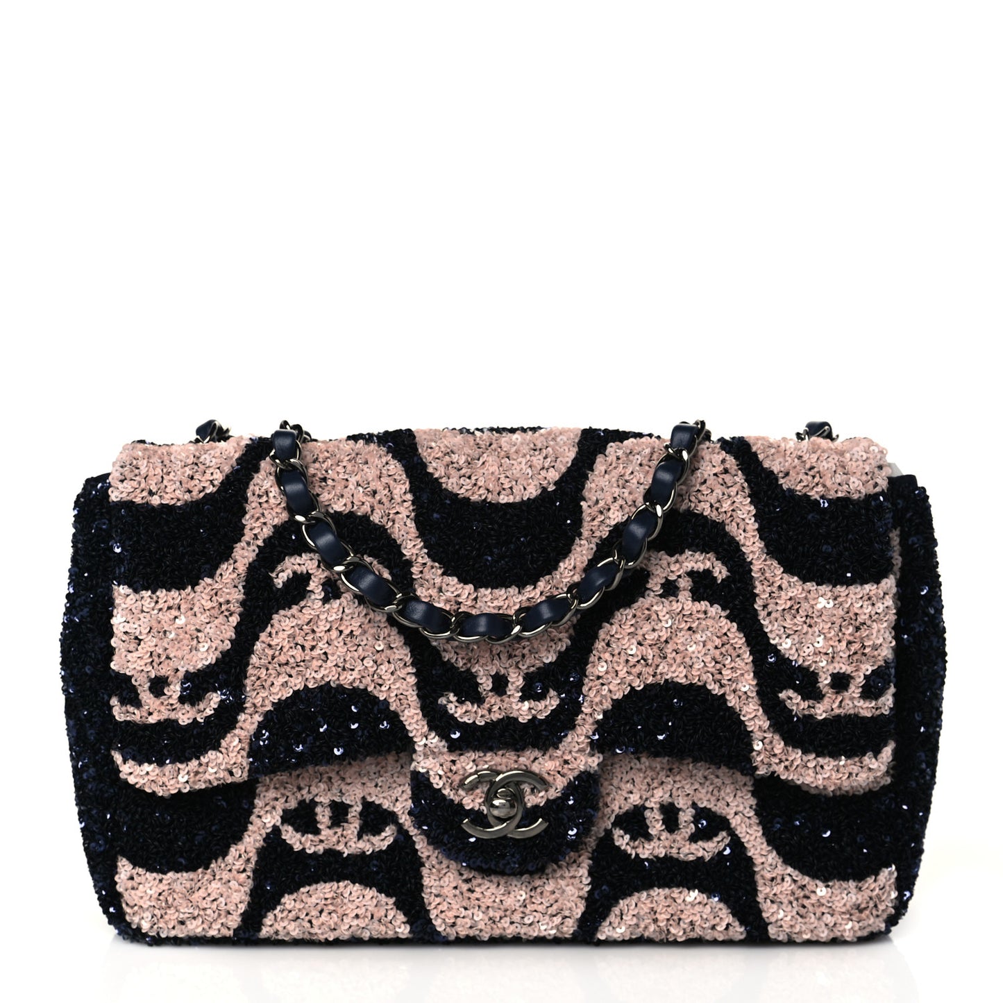 Sequin Medium Flap Blue Pink