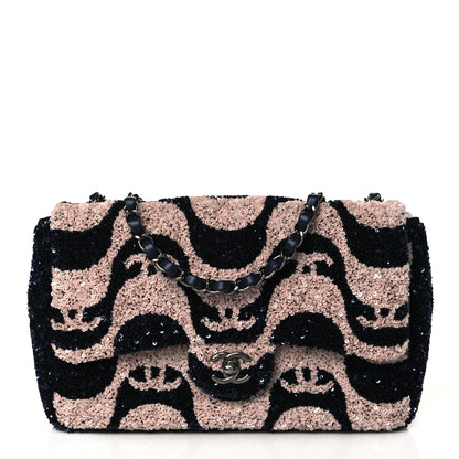 Chanel Sequin Medium Flap Blue Pink 1 of 9
