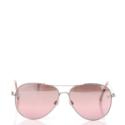 Chanel CC Aviator Sunglasses 4189-T-Q Pink 2 of 6