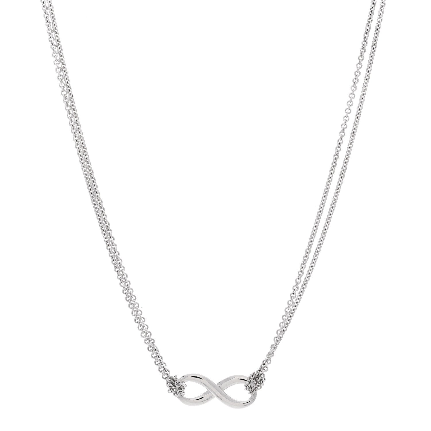 Tiffany Sterling Silver Infinity Pendant Necklace 1 of 5