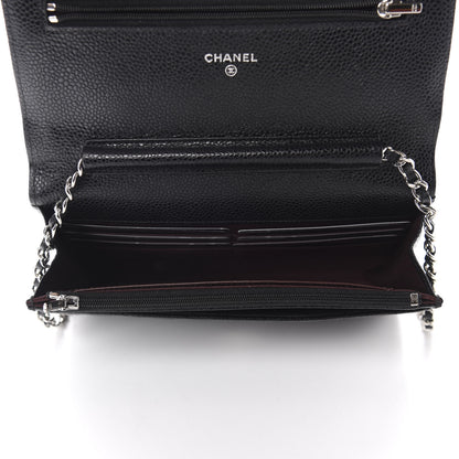 Chanel Caviar Quilted Wallet On Chain WOC Black 5 of 12