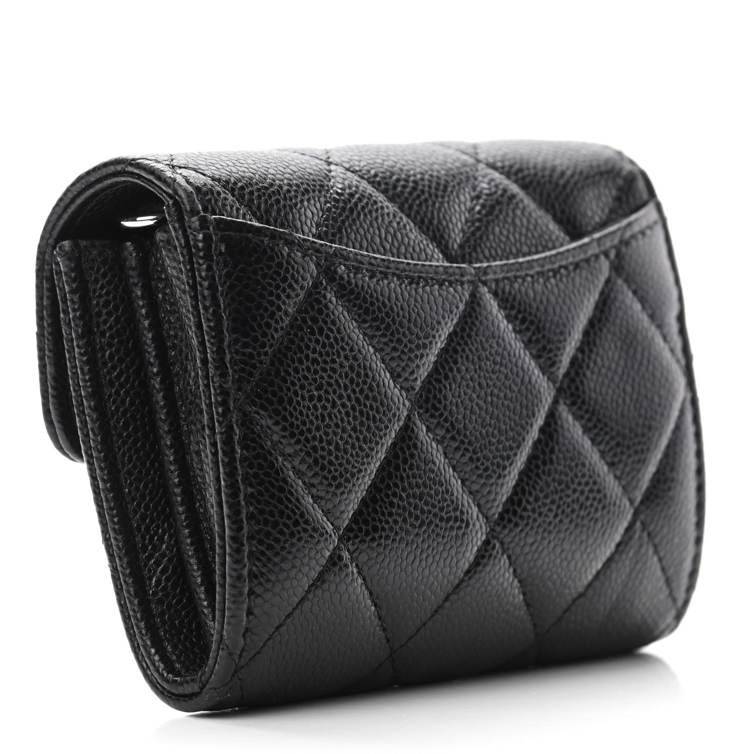 Chanel Caviar Quilted Flap Card Holder On Chain Black 3 of 9
