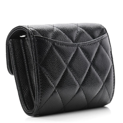 Chanel Caviar Quilted Flap Card Holder On Chain Black 3 of 9