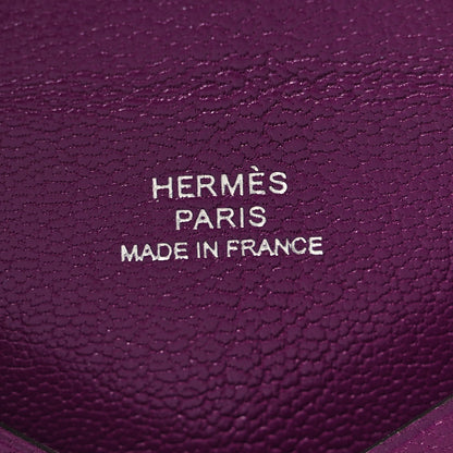 Hermes Chevre Mysore Calvi Card Case Anemone 5 of 7
