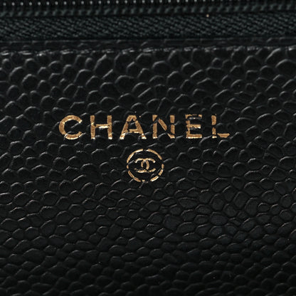 Chanel Caviar Quilted Wallet On Chain WOC Black 6 of 9