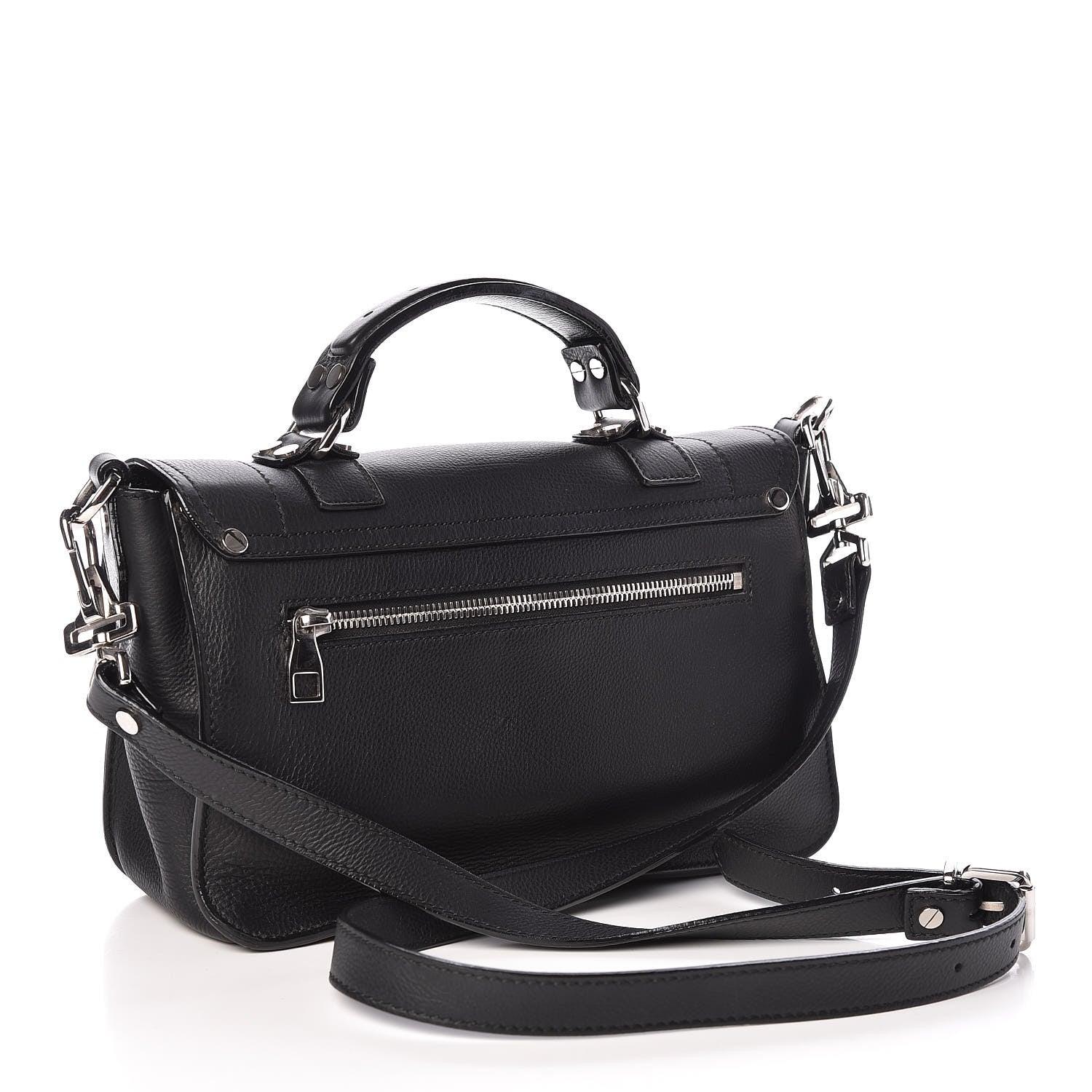 Proenza Schouler Lambskin Tiny PS1 Satchel Black 3 of 9