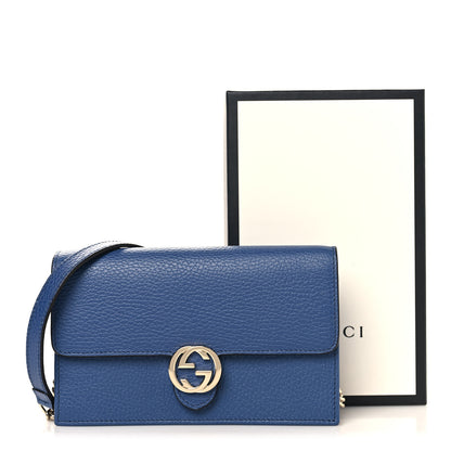 Gucci Dollar Calfskin Interlocking G Chain Wallet Caspian 11 of 11