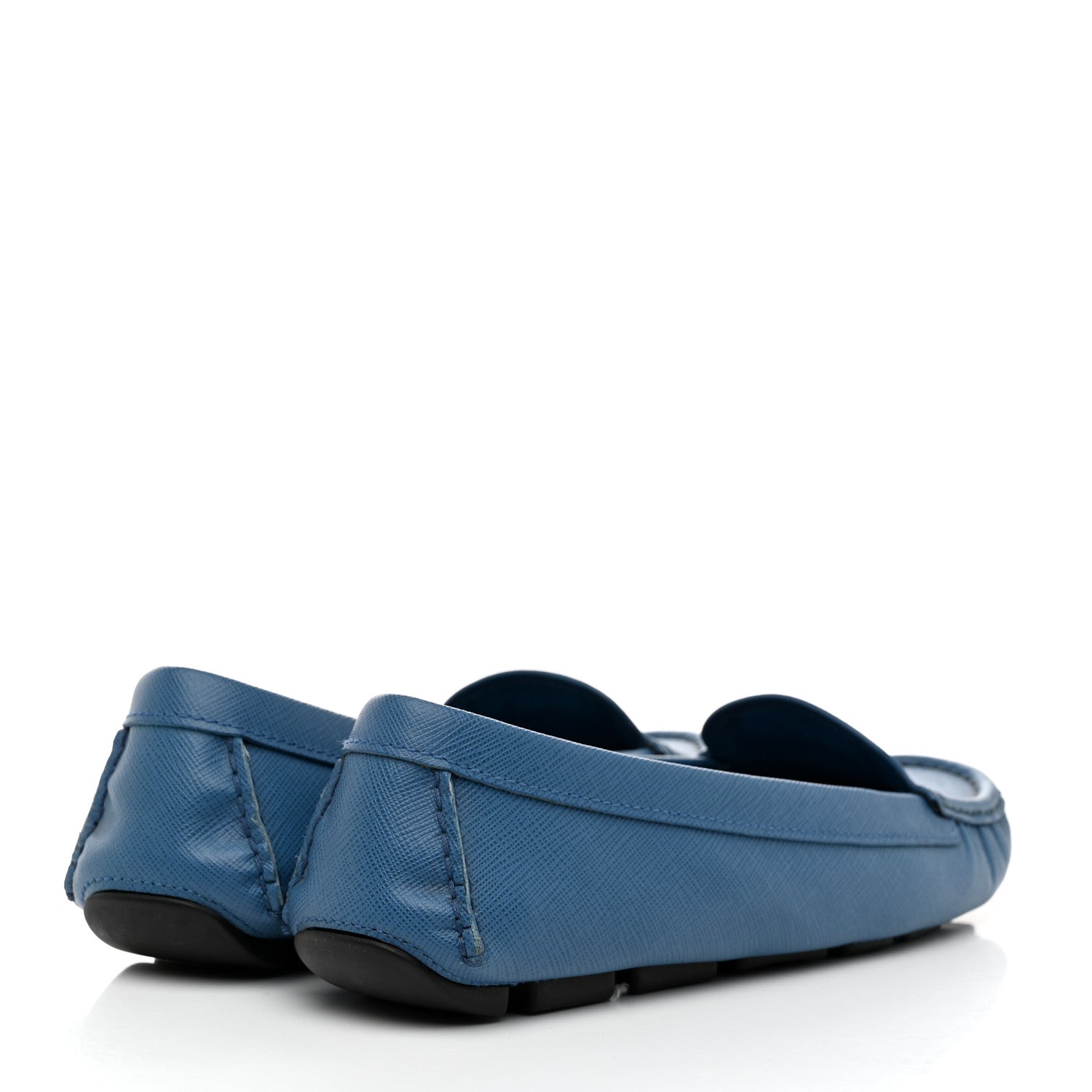 Prada Saffiano Logo Loafers 38 Cobalto 4 of 8