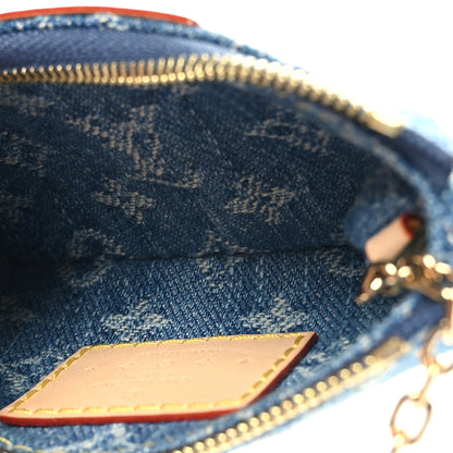Louis Vuitton Monogram Denim Key Pouch Denim Blue 5 of 7