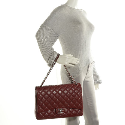 Chanel Caviar Quilted Maxi Double Flap Red 2 of 8