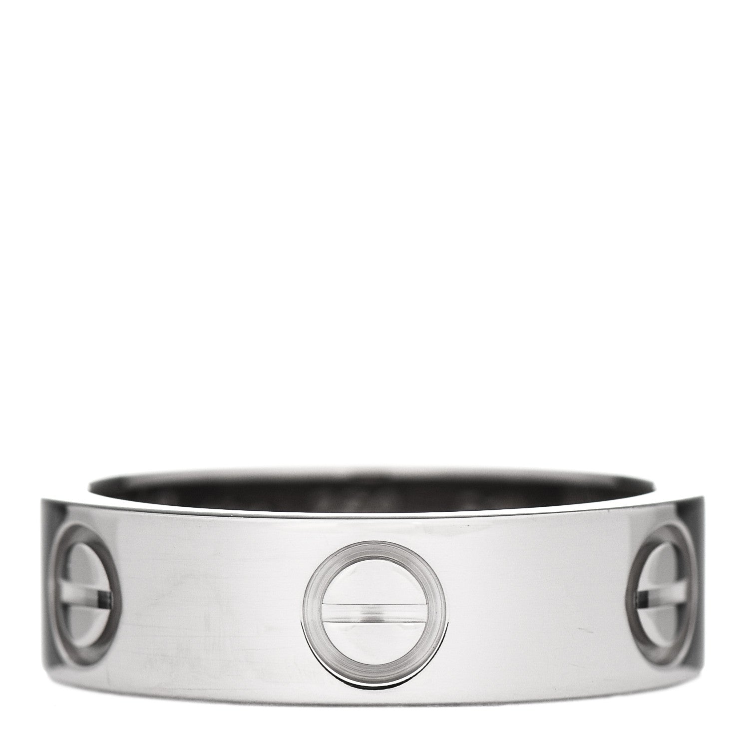 Cartier 18K White Gold 5.5mm LOVE Ring 51 5.75 1 of 5