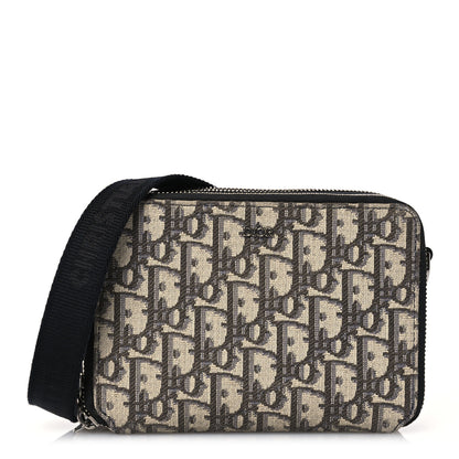Christian Dior Oblique Pouch Navy Blue 1 of 11