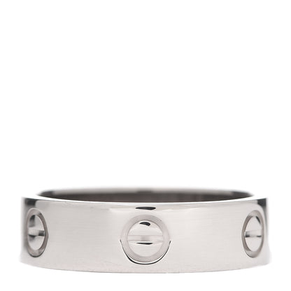 Cartier 18K White Gold 5.5mm LOVE Ring 58 8.25 1 of 4