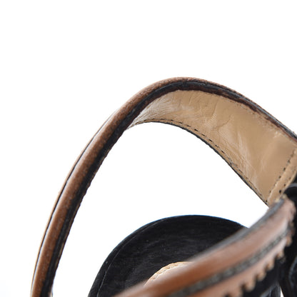 Christian Louboutin Suede Calfskin Trepi City 85 Sandals 36.5 Black 9 of 10