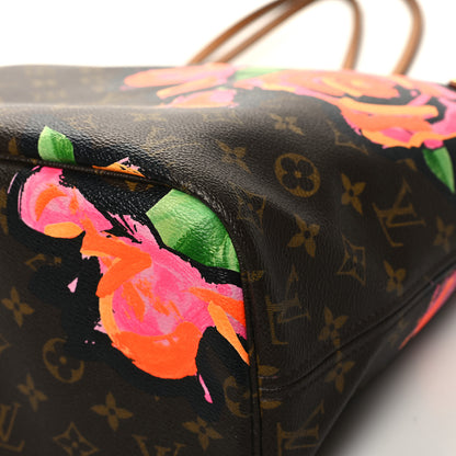 Louis Vuitton Monogram Roses Neverfull MM 9 of 13