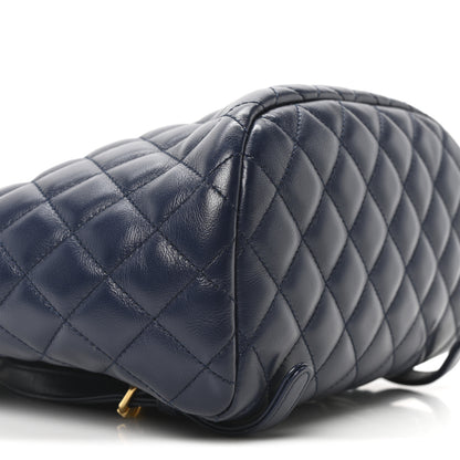 Chanel Calfskin Quilted Small Urban Spirit Backpack Navy 9 of 10