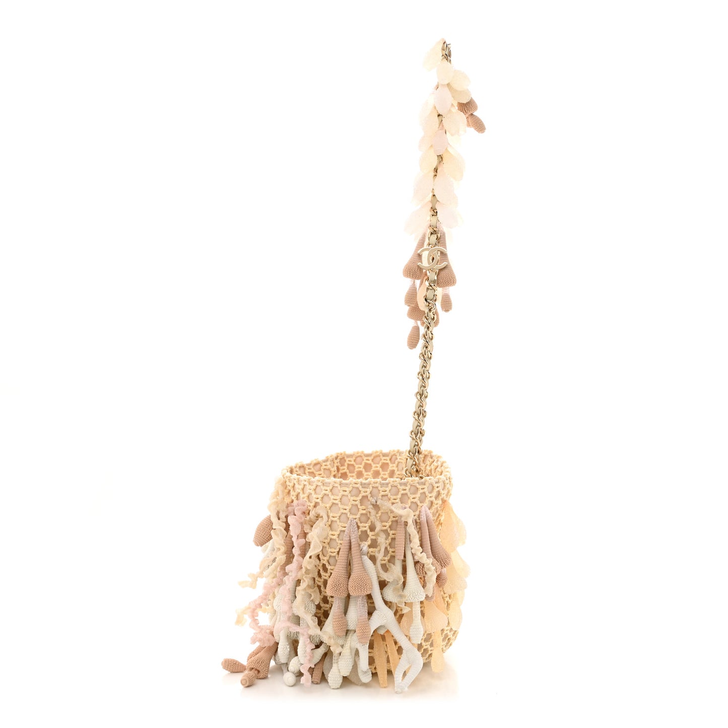Crochet Seashell Coral Bag Light Beige