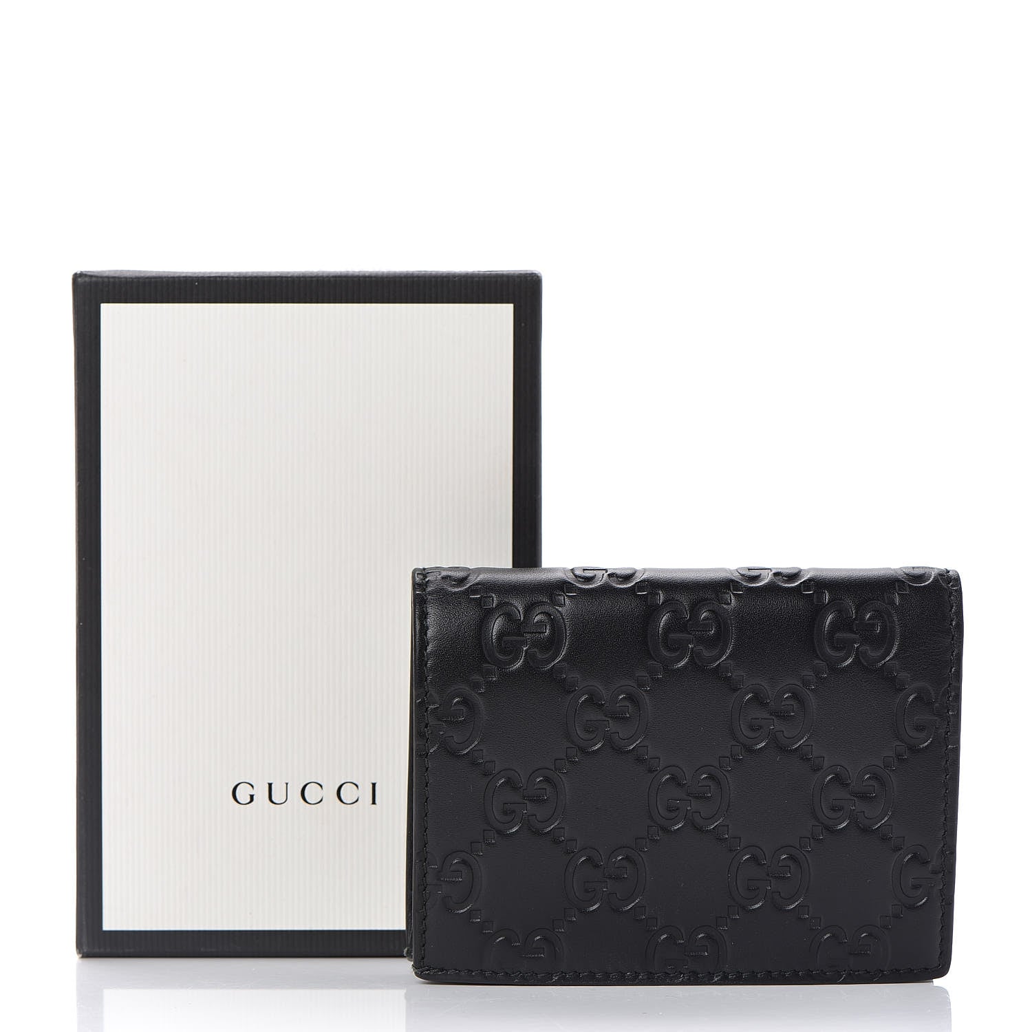 Gucci Guccissima Card Case Wallet Black 8 of 8