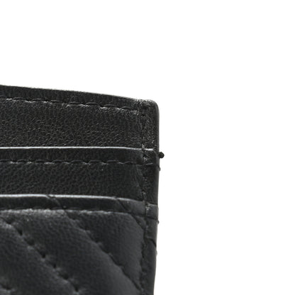 Chanel Lambskin Chevron Quilted Card Holder Black 8 of 8