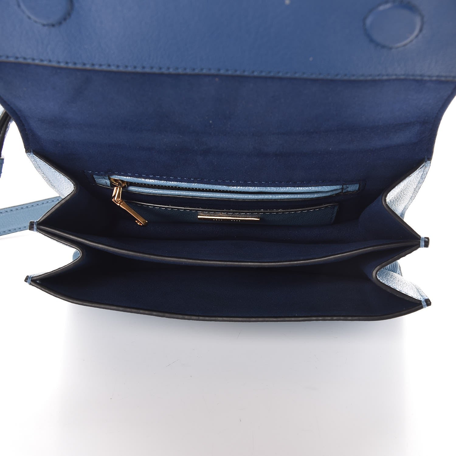 Miu Miu Goatskin Bandoliera Madras Bi-Color Shoulder Bag Cobalto Astrale 5 of 17