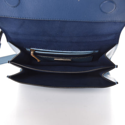Miu Miu Goatskin Bandoliera Madras Bi-Color Shoulder Bag Cobalto Astrale 5 of 17