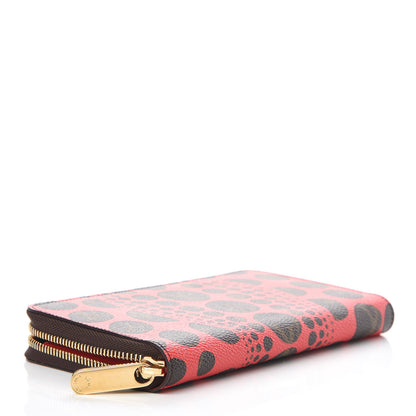 Louis Vuitton Monogram Kusama Pumpkin Dots Zippy Wallet Red 4 of 7