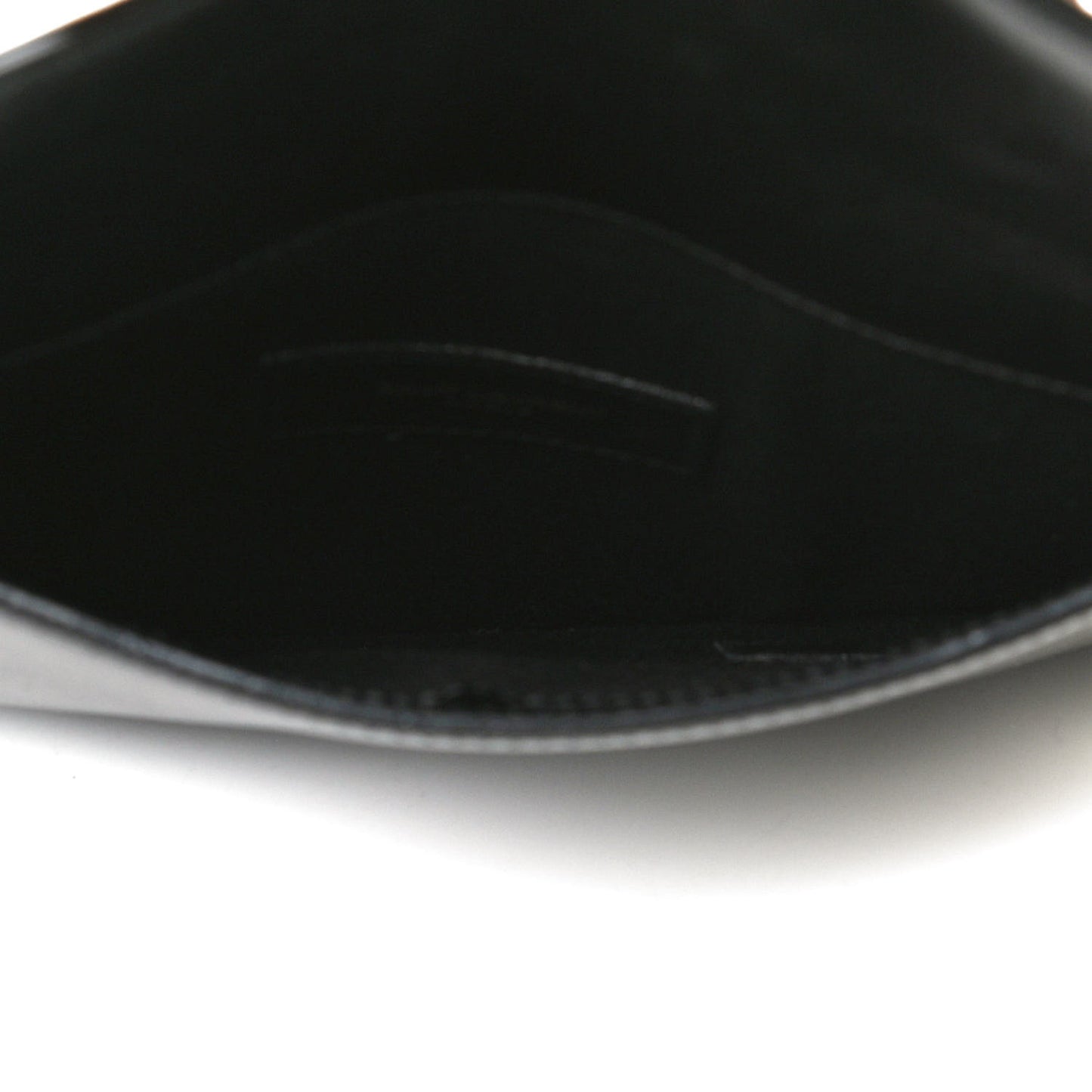 Smooth Shiny Calfskin Monogram Uptown Baby Pouch Black