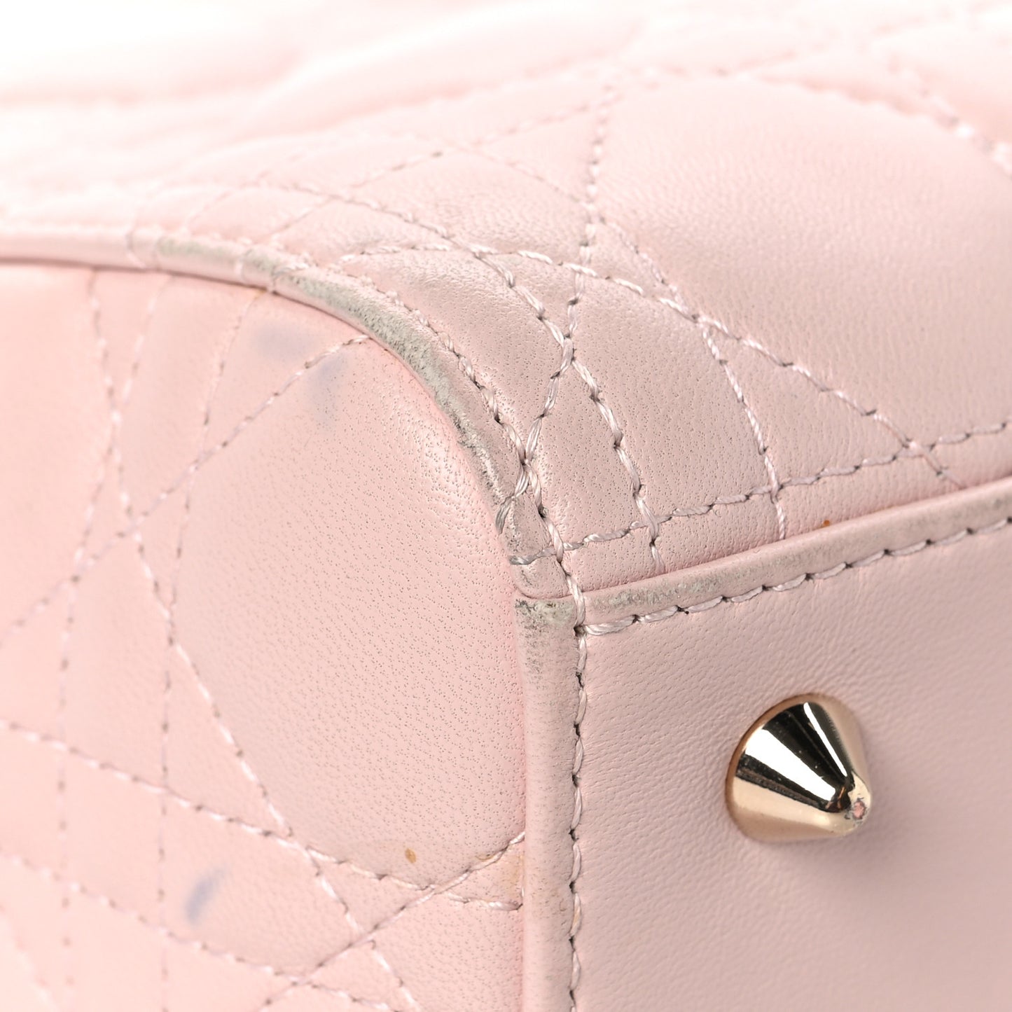 Lambskin Cannage Medium Lady Dior Light Pink