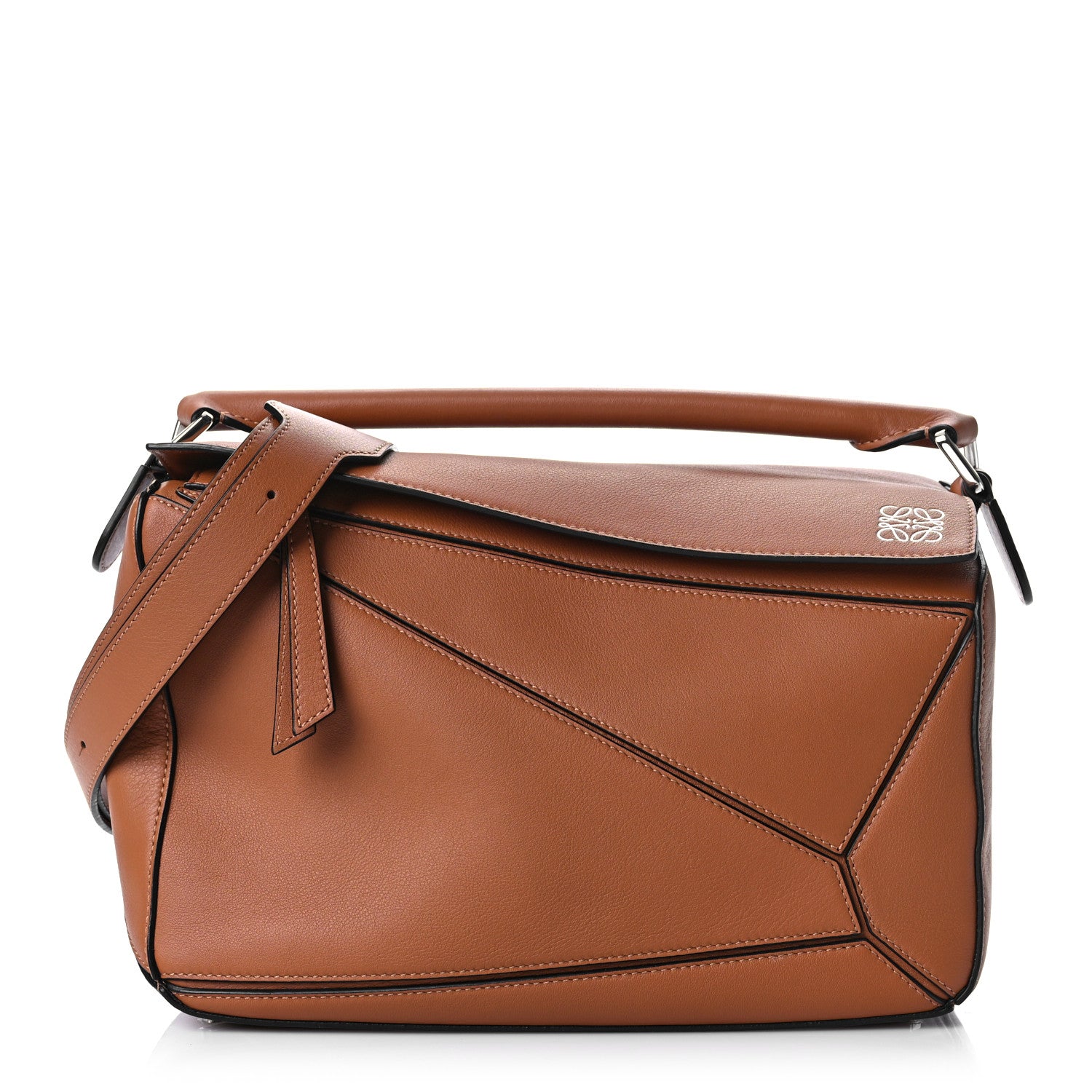 Loewe Calfskin Medium Puzzle Bag Tan 1 of 8