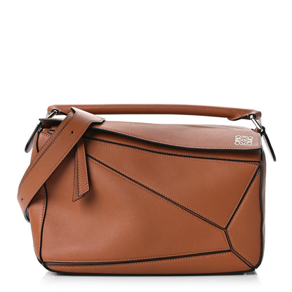 Loewe Calfskin Medium Puzzle Bag Tan 1 of 8