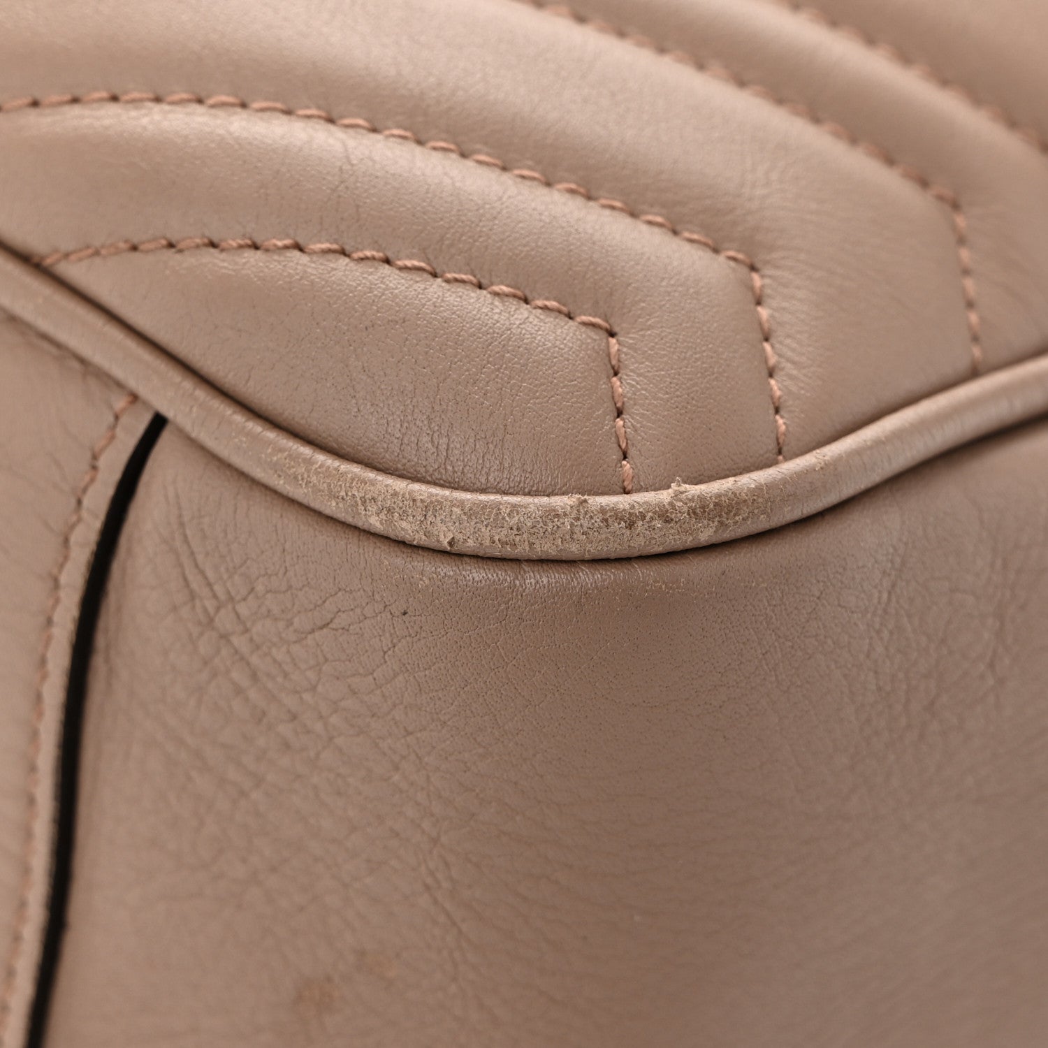 Gucci Calfskin Matelasse Medium GG Marmont Chain Shoulder Bag Porcelain Rose 11 of 14
