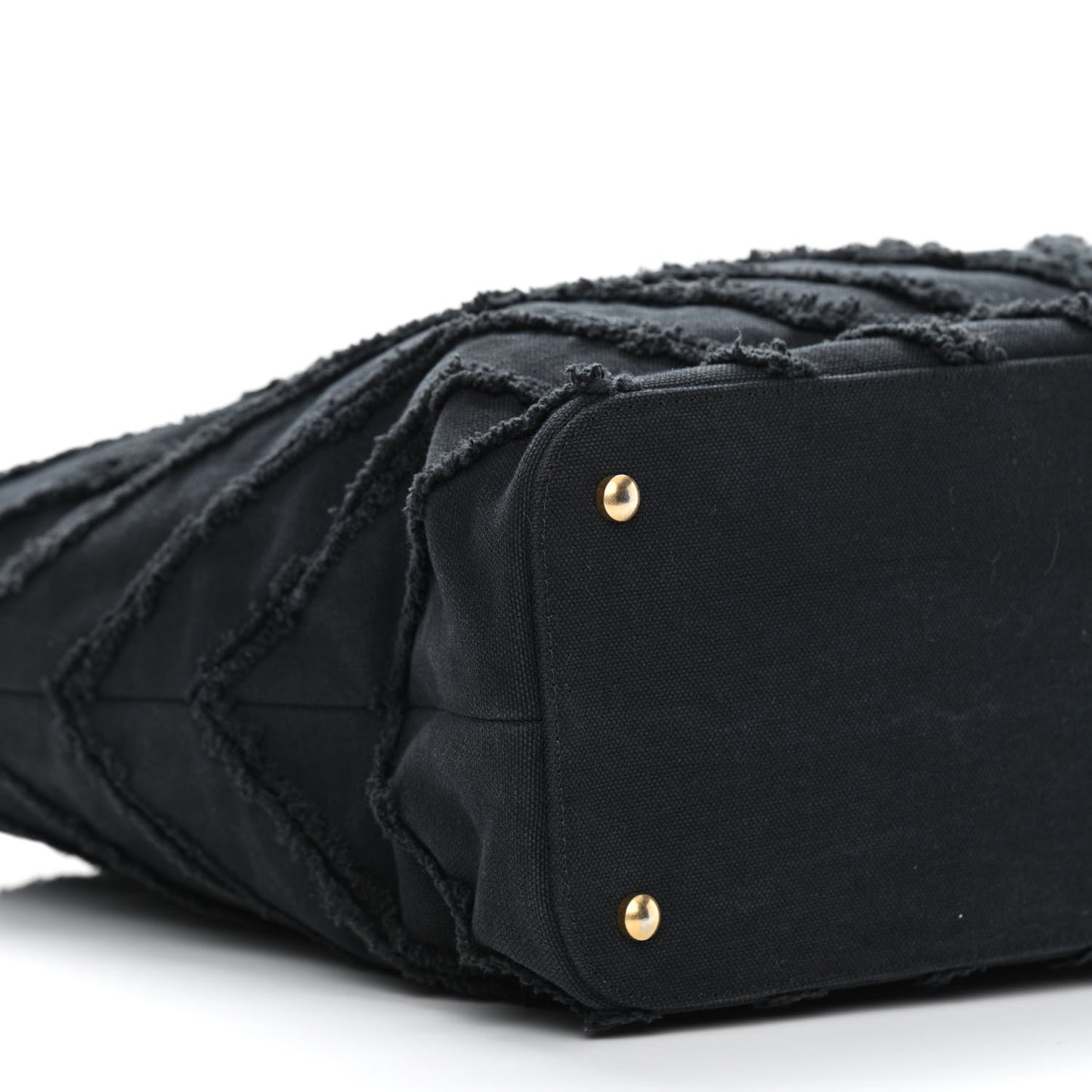 Canvas Chevron Cuba Patchwork Shopper Tote Black