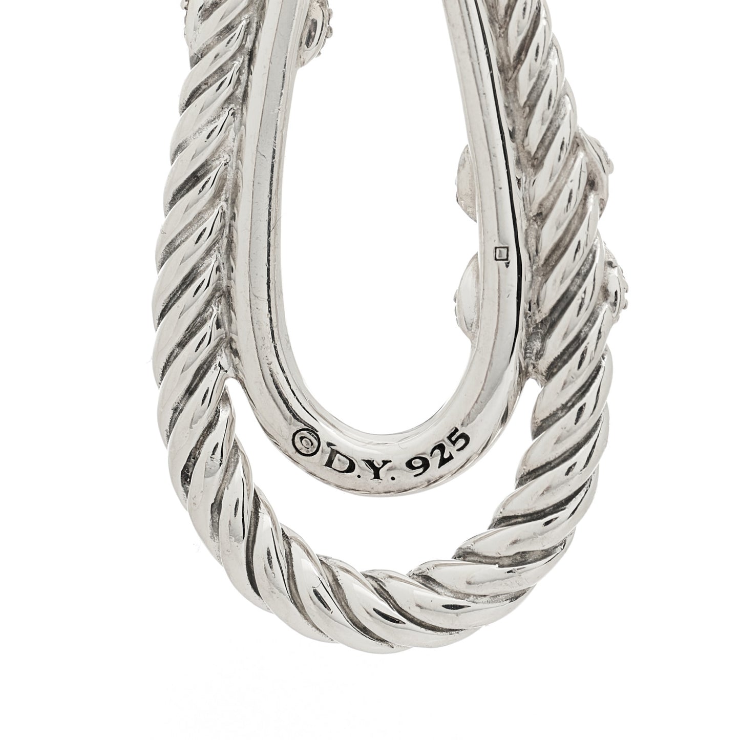 Sterling Silver Diamond X Drop Earrings