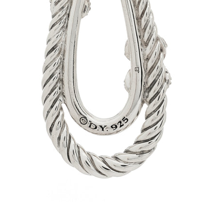 David Yurman Sterling Silver Diamond X Drop Earrings 4 of 4