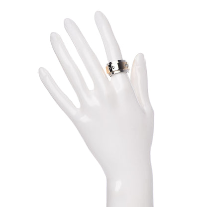 Cartier 18K Yellow Gold Stainless Steel 12mm Santos Ring 50 5.25 2 of 4